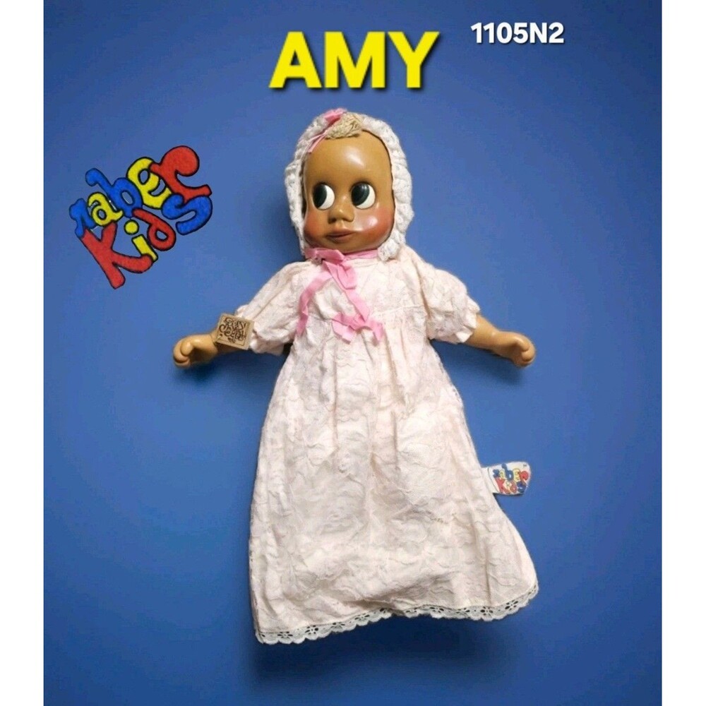 AMY  #676 ❤️️ 1989 NABER KIDS  1989 Wood Carved BABY DOLL Girl 17 Ltd #676